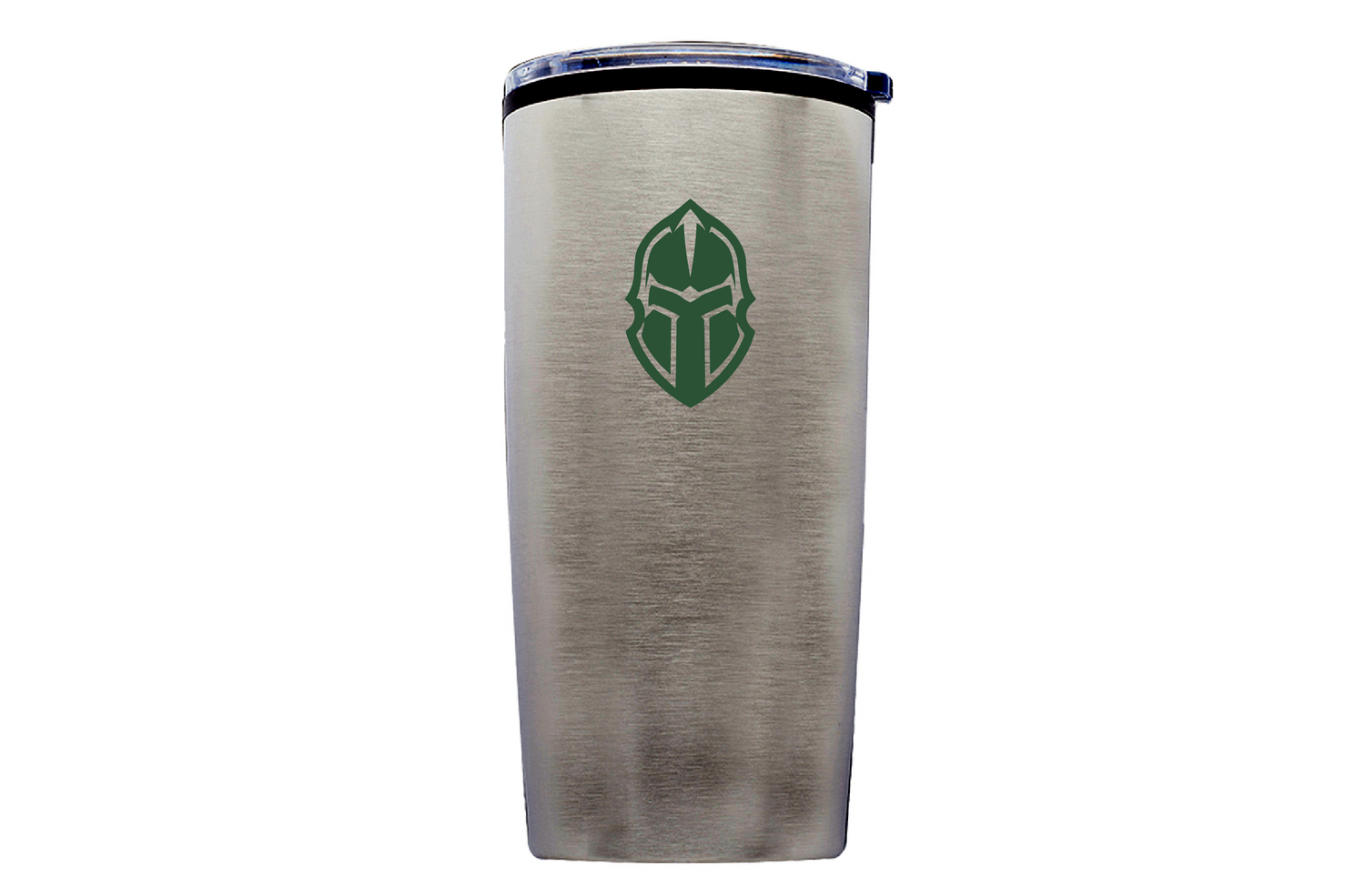 Customized insulated coffee tumbler in silver