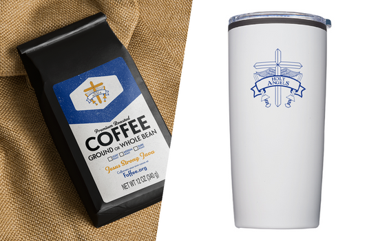 Pack 3: 1 Jesus Strong Java Coffee, 1 Holy Angels Tumbler