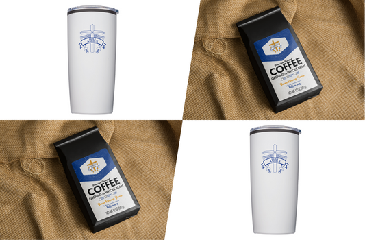Pack 5: 2 packs of Jesus Strong Java, 2 Holy Angelsl Tumblers