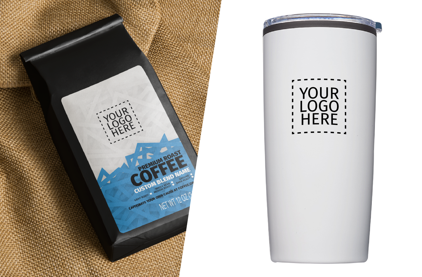 YOUR NAME HERE Package 3: Coffee & Tumbler